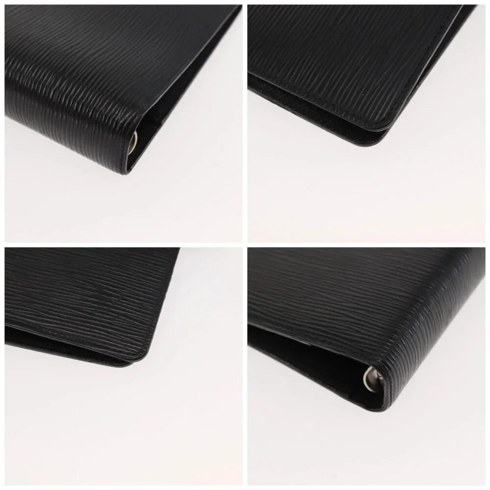 LOUIS VUITTON Epi Agenda MM Day Planner Cover Black R20042 LV Auth am9288